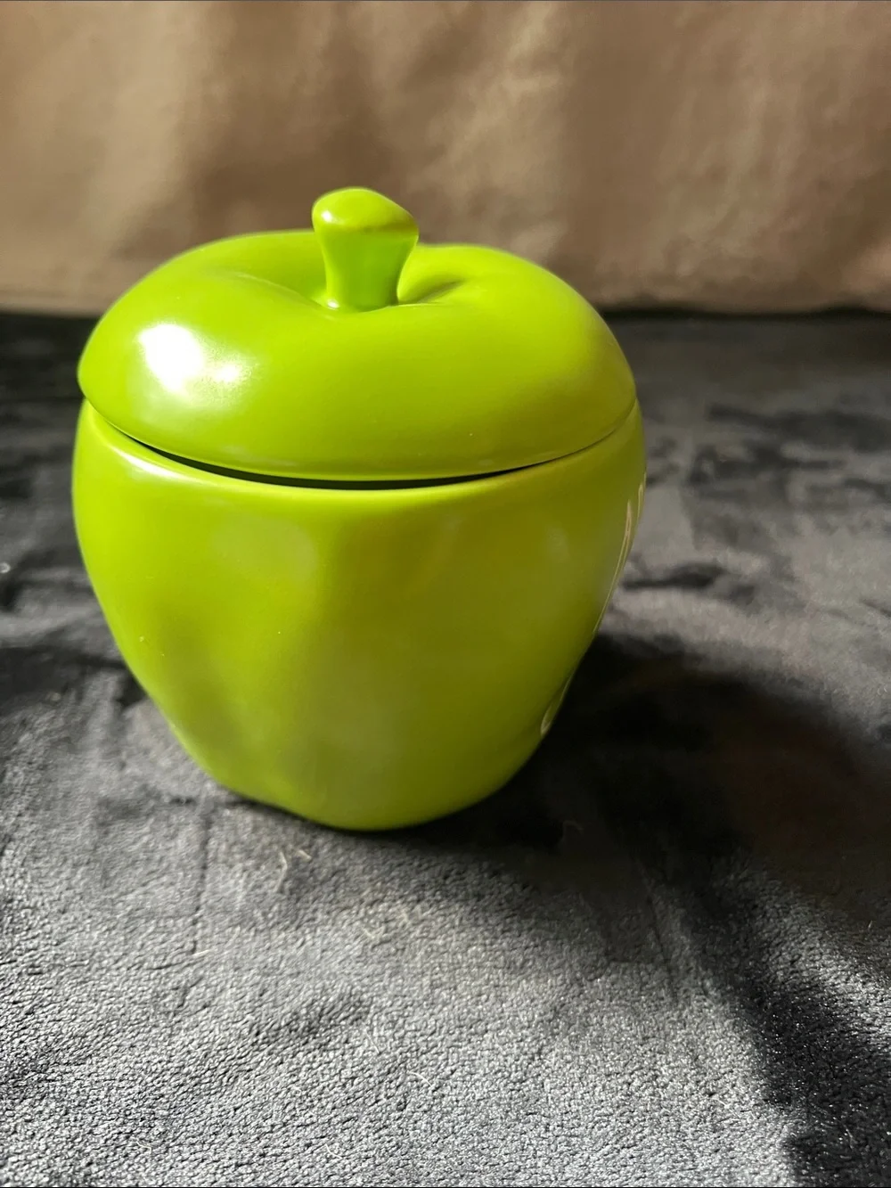 Apple Cider Green Ceramic Apple Jar - Home Kitchen candle
